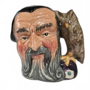 Royal Doulton Merlin Mini Character Jug / D6045 / 2.5" / Vintage